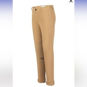 Tuffrider Girls Size 12 Starter Lowrise Pull on Jods in Sand Beige Equestrian
